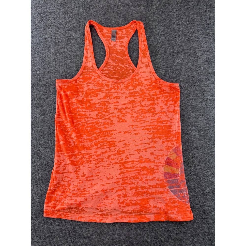 Women's Orange Burnout Racerback Tank Top